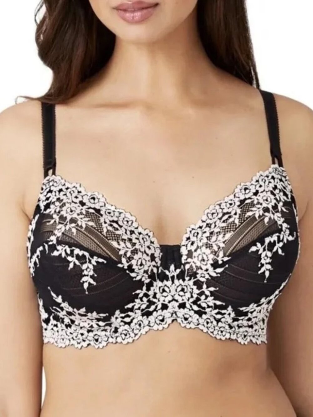 Wacoal Embrace Lace Black Plunge Bra 36DD